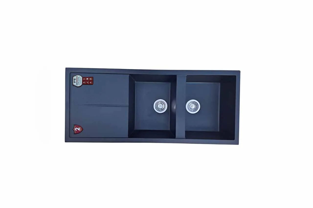 سینک ظرفشویی گرانیتی توکار دو لگنه مدل H1002 بوش - نمای اصلی